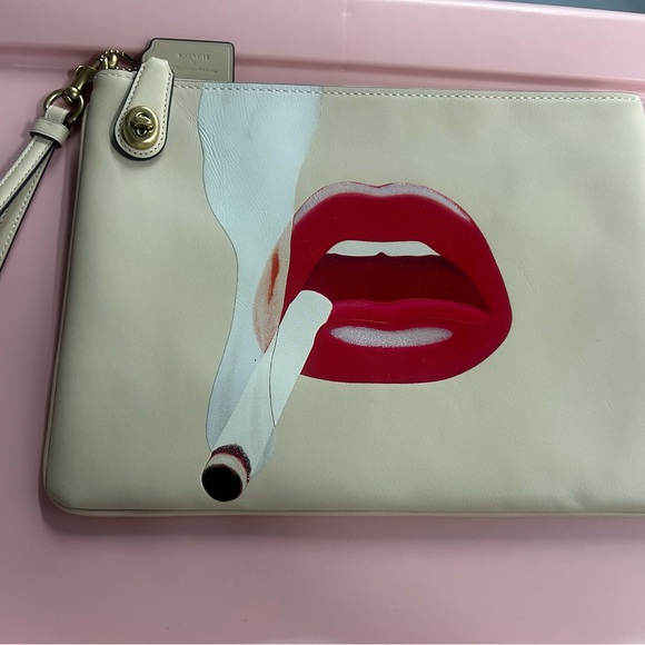 Coach X Tom Wesselmann Large Turnlock Wristlet - Picture 2 of 5